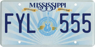 MS license plate FYL555