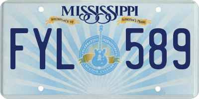 MS license plate FYL589