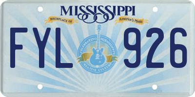 MS license plate FYL926