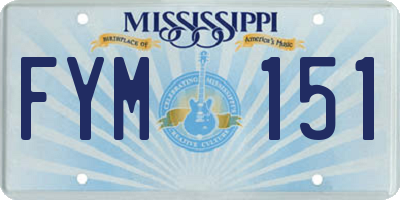 MS license plate FYM151
