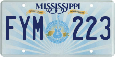 MS license plate FYM223