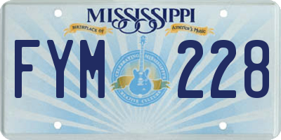 MS license plate FYM228