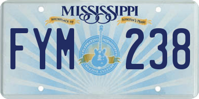 MS license plate FYM238