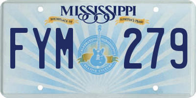 MS license plate FYM279