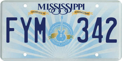MS license plate FYM342