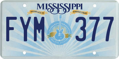MS license plate FYM377