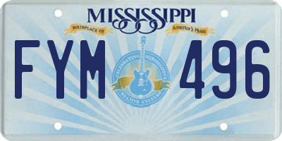 MS license plate FYM496