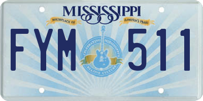 MS license plate FYM511