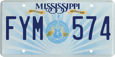 MS license plate FYM574