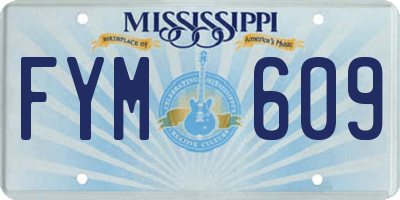 MS license plate FYM609