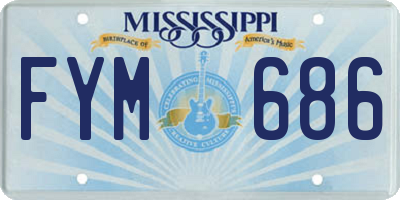MS license plate FYM686