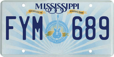 MS license plate FYM689