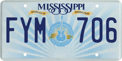 MS license plate FYM706