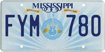MS license plate FYM780