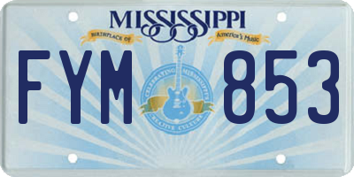 MS license plate FYM853