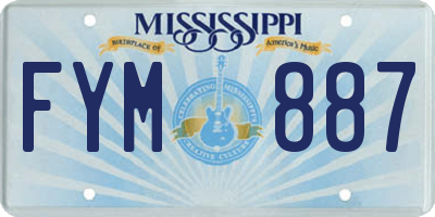 MS license plate FYM887