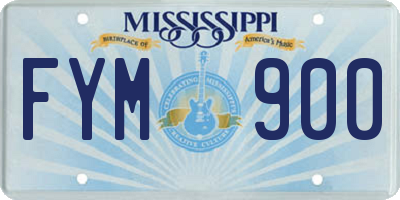 MS license plate FYM900