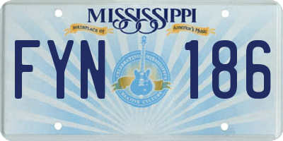 MS license plate FYN186