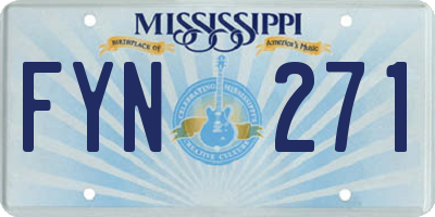 MS license plate FYN271