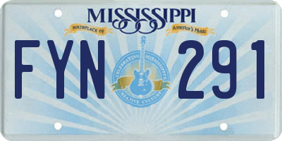 MS license plate FYN291