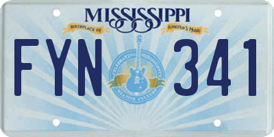 MS license plate FYN341