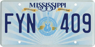 MS license plate FYN409