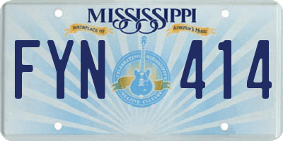 MS license plate FYN414