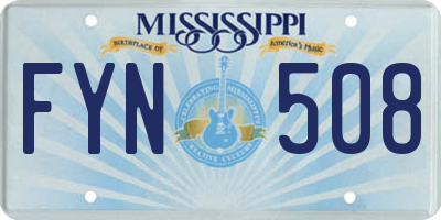 MS license plate FYN508
