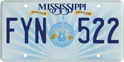 MS license plate FYN522