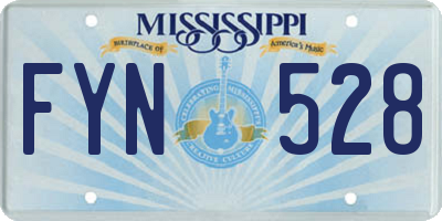 MS license plate FYN528