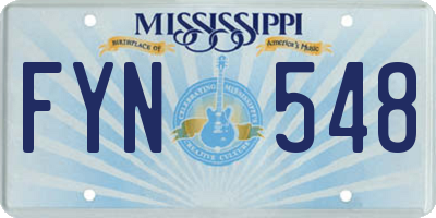 MS license plate FYN548