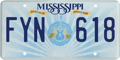 MS license plate FYN618