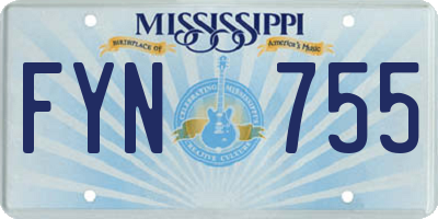 MS license plate FYN755