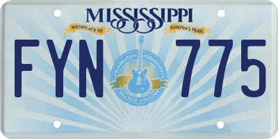 MS license plate FYN775