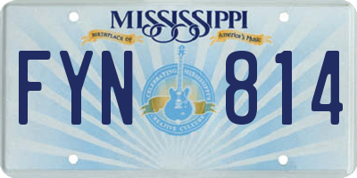 MS license plate FYN814