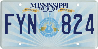MS license plate FYN824