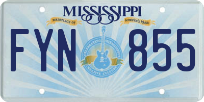MS license plate FYN855