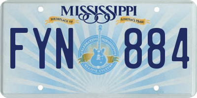 MS license plate FYN884