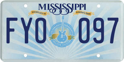 MS license plate FYO097