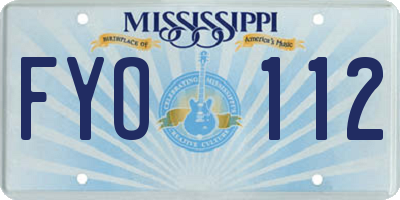 MS license plate FYO112