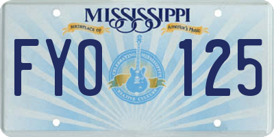 MS license plate FYO125