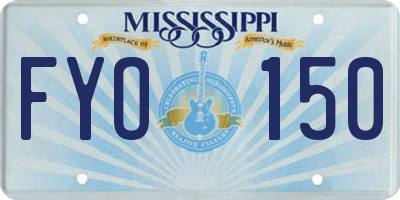 MS license plate FYO150