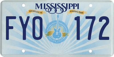 MS license plate FYO172