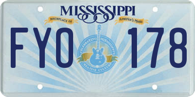 MS license plate FYO178