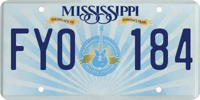 MS license plate FYO184