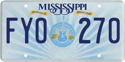 MS license plate FYO270