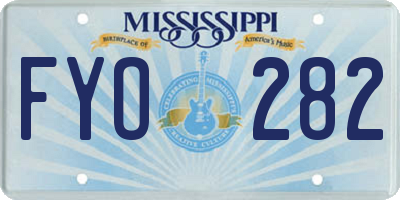 MS license plate FYO282