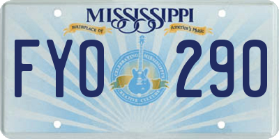 MS license plate FYO290