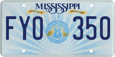 MS license plate FYO350