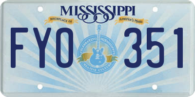 MS license plate FYO351